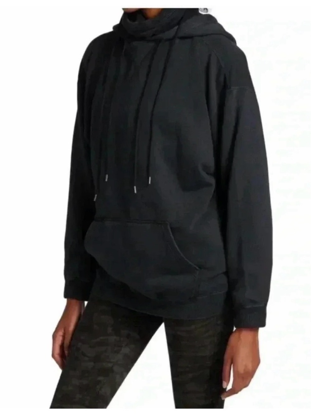 R13 Black Oversized Drawstring Hoodie